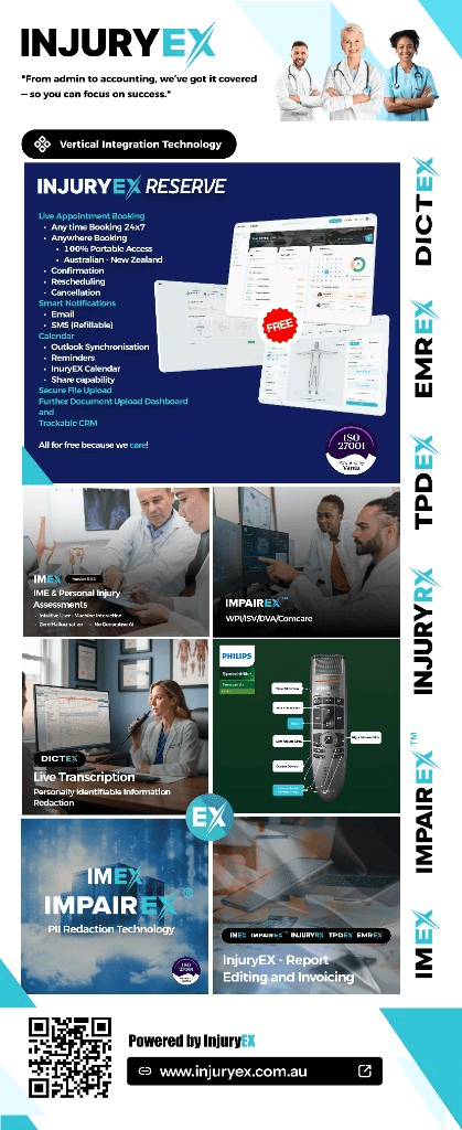 InjuryEX integrated healthcare workflow platform overview